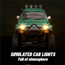 WPL C64-1 RC Car 1/16 2.4G 4WD Remote Control Pick- Truck Controllable LED Light Electric Toy Off-Road Vehicle Green