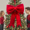 Extra grote rode flanellen kerststrik 24,8 inch 1
