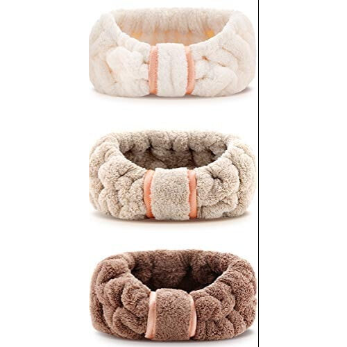 4-pack mikrofiber spa-huvudband