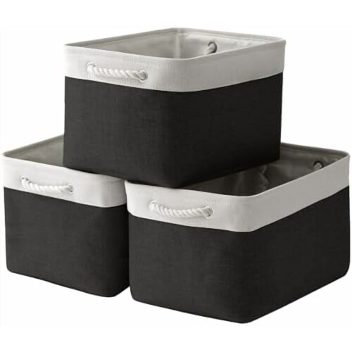 Γκρι Υφασμάτινο Καλάθι Αποθήκευσης Cube 20Μ x 16Π x 14Υ – Πακέτο με