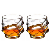 Schweres japanisches Kristall-Whiskyglas, Old Fashioned, 355 ml