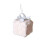Rosa plysj, flokket julepyntball, 10 cm 1