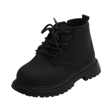 Infant Toddler Boys Girls Leather Shoes Soft Sole Slip Resistant Lovely Prewalker Baby Cute Fashion British Style Non Slip 2025 Casual Boot Black