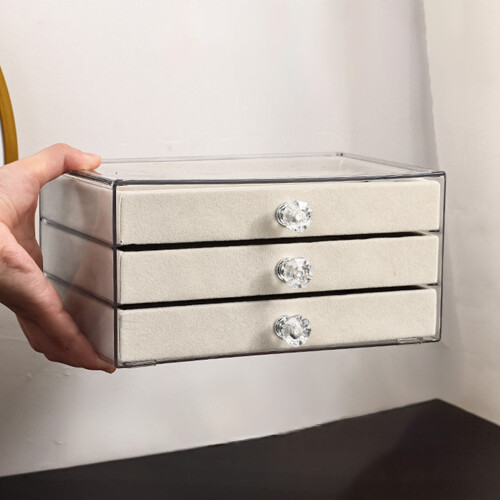 Transparente, stapelbare Schmuckaufbewahrungsbox - 1 Stück