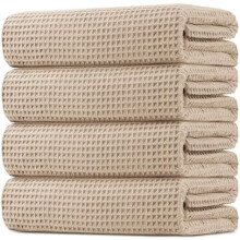 Set di 4 asciugamani da bagno a nido d'ape da 400 g/m²