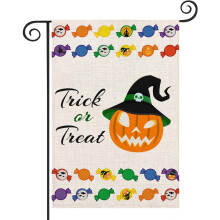Halloween pumpkin garden flag 12.5x18 inch double-sided
