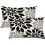 Pillow Covers Black Grey White 12x20 inch 2pc 1