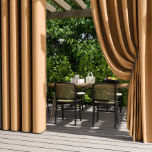 Tende da esterno impermeabili per patio, 52" x 84", con occhielli, oscuranti, per la privacy, per veranda, gazebo, pergola, marroni, 1 pannello