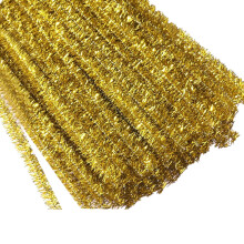 100pcs 12" Golden Glitter Pipe Cleaners, Compatible with DIY Crafts, Christmas & Party Decor