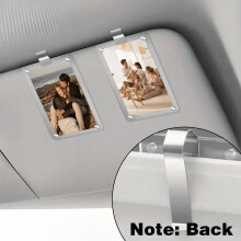 Kit com 2 Porta-Retratos Magnéticos Transparentes para Carro – Molduras de Acrílico para Quebra-Sol, Resistentes a Arranhões, Encaixe Fácil,