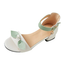 Ediodpoh Little/big Kids Dress Shoes Pumps Low Heels Flower Open Toe Sandals Flower Wedding Party Kids Sandals White 2.5