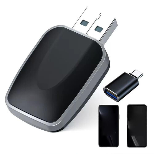 Langaton CarPlay-sovitin iPhonelle, kompakti Plug-and-Play