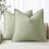 Ljusgrönt linneörnfodral i linne, 24x24, 2-pack 1