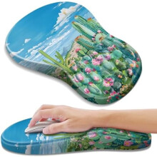 Ergonomisches Mauspad mit Handgelenkauflage aus Memory-Schaum und rutschfester PU-Unterseite zur Schmerzlinderung – Kompatibel mit allen Mäusen