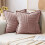 Fodere per cuscini boho rosa cipria, set da 2, 40x40 cm 1
