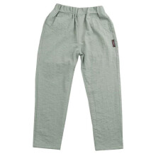 Ediodpoh Boys Linen Pants Long Casual Trousers for Kids Spring Summer Outdoor Play Comfortable Elastic Waist Pants for Boys Green 4-5 Years