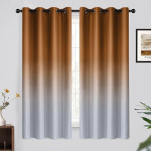 Burnt Orange Ombre Blackout Curtains 2 Panels 52x63 in