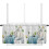 Fall Kitchen Valance Curtains, Watercolor Blue Pumpkin & 1
