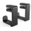 Support de casque rotatif noir, lot de 2, pivotant à 360 1