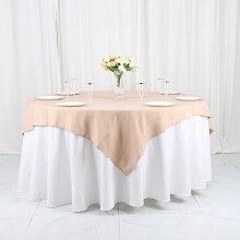 BalsaCircle10Pieces54" x54" Nude Square Polyester Tablecloths Table Cover Linens