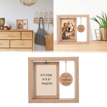 Dog Memorial For Loss Of Dog Rotating Wooden Picture Frame For 4x6 Photo Pet Memorial For Dog Cat Dog Loss Remembrance