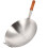 Carbon Steel Wok Silver Single Handle Open Flame Non-stick 1
