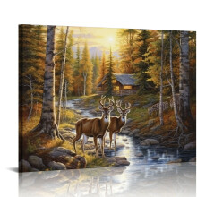Deer Woods Cabin vászonkép falra