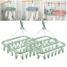 Appendiabiti con 32 clip, organizer pieghevole salvaspazio