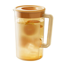 Teiera da 2 litri per tè freddo con dispenser d'acqua – A prova di perdite, lavabile in lavastoviglie, arancione; compatibile con tè freddo,