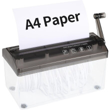 A4 paper manual shredder black portable 3L