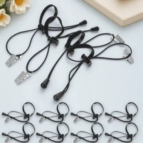 12-Piece Black Photography Backdrop Clips