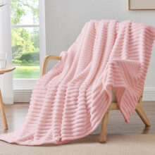 Rosa teppe til sofa 122 x 182 cm 300 g/m² fluffy