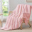 Rosa teppe til sofa 122 x 182 cm 300 g/m² fluffy 1