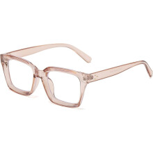 Óculos clássicos com armação quadrada grossa e lentes transparentes para homens e mulheres, sem grau.