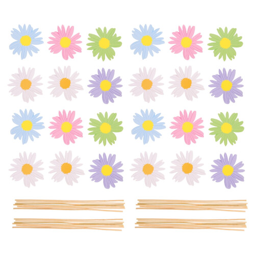 Pcs Edible Daisy Cake Insert Unique Cake Decorations 15X5CM