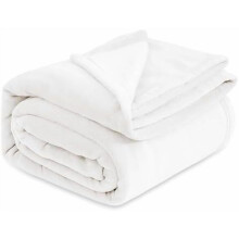 GentleSoft Fleece Blanket Full Size White 84x90 in