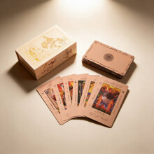 Baraja de Tarot Oro Rosa - Juego de 78 cartas con libro guía