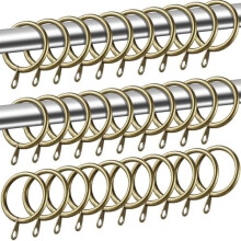 40er-Pack weiße Metall-Gardinenringe, 37 mm Außendurchmesser
