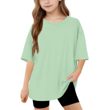 Mädchen Kurzarm-T-Shirts, Kinder-Sommertops, Rundhals-T-Shirts, 5-15 Jahre