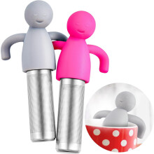 Lot de 2 infuseurs à thé pour thé en vrac, passoire à thé fine et mignonne en acier inoxydable, boule filtrante pour thé, diffuseur et infuseur