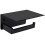 Mattschwarzer Toilettenpapierhalter mit Ablage 1