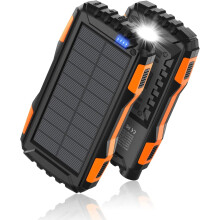 Solcellsbank 42800mAh med QC3.0 och LED-ficklampa