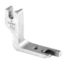 Calcador universal industrial para bainha enrolada de máquina de costura com agulha única (2,4 mm)
