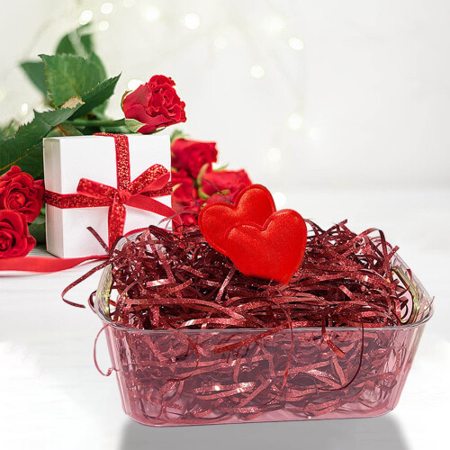 Valentijns raffia papiervulling 100 g