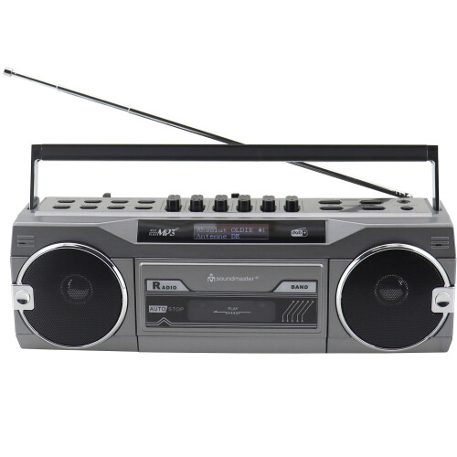 Radio kasetowe Stereo Bluetooth SRR80TI Srebrny 1