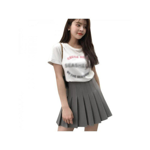 Gonna a pieghe da donna, stile college, basic e versatile