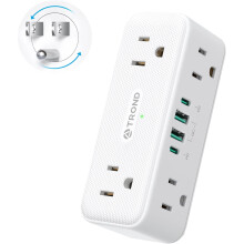 Síneadh Breiseán Balla Rothlach 6 Asraon le 2USB-C & 2USB-A
