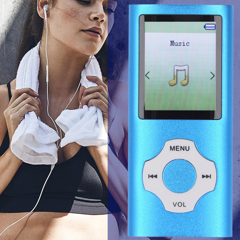 Mp3 Mp4 Music Player 68Gb 1.8" Screen, Supports 128Gb Cards Blue 4181390901774