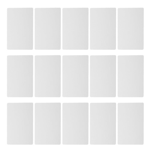 Worgeous50PCS Επαγγελματικές Κάρτες Εξάχνωσης Μεταλλικά Κενά Ετικέτα Κλειδί Ασημί
