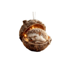 4-Zoll-Weihnachtsbaumschmuck in Form von Eichel-Waldtieren, langlebige Weihnachtsdekoration für Weihnachtsgeschenke, Kränze und festliche